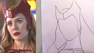 How to Draw Wonda Scarlet witch Easy Drawing