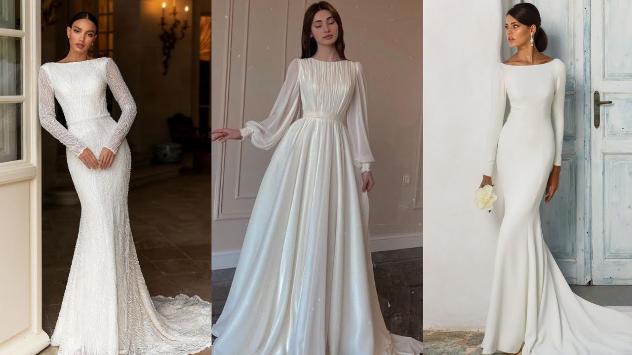 Simple Long Sleeve Wedding Dresses