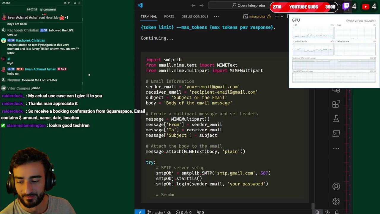 Trying different Local LLMS on 2080Ti while streaming