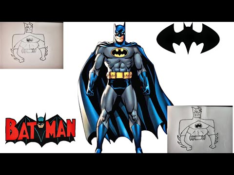 How to draw Batman Sketch | Batman full body Drawing