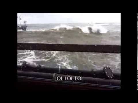 Rogue Wave Crashes Through Restaurant Window THE GUY AT TABLE