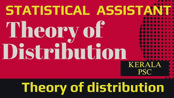 Theory of Distribution | Statistical Assistant | Market Structure | Kerala Psc #statisticalassistant