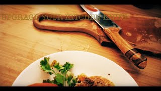 How I decorated my Chef&#39;s knife handle + Tofu and Tomato