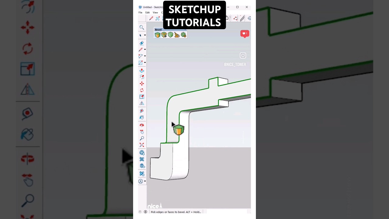 How to Use the Bevel Plugin in SketchUp for smoothing edge 