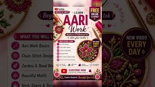 ✨ Free Aari Work &amp; Embroidery Classes🎨 Easy Fabric Painting Tutorials💖 New Videos Every Day. #viral