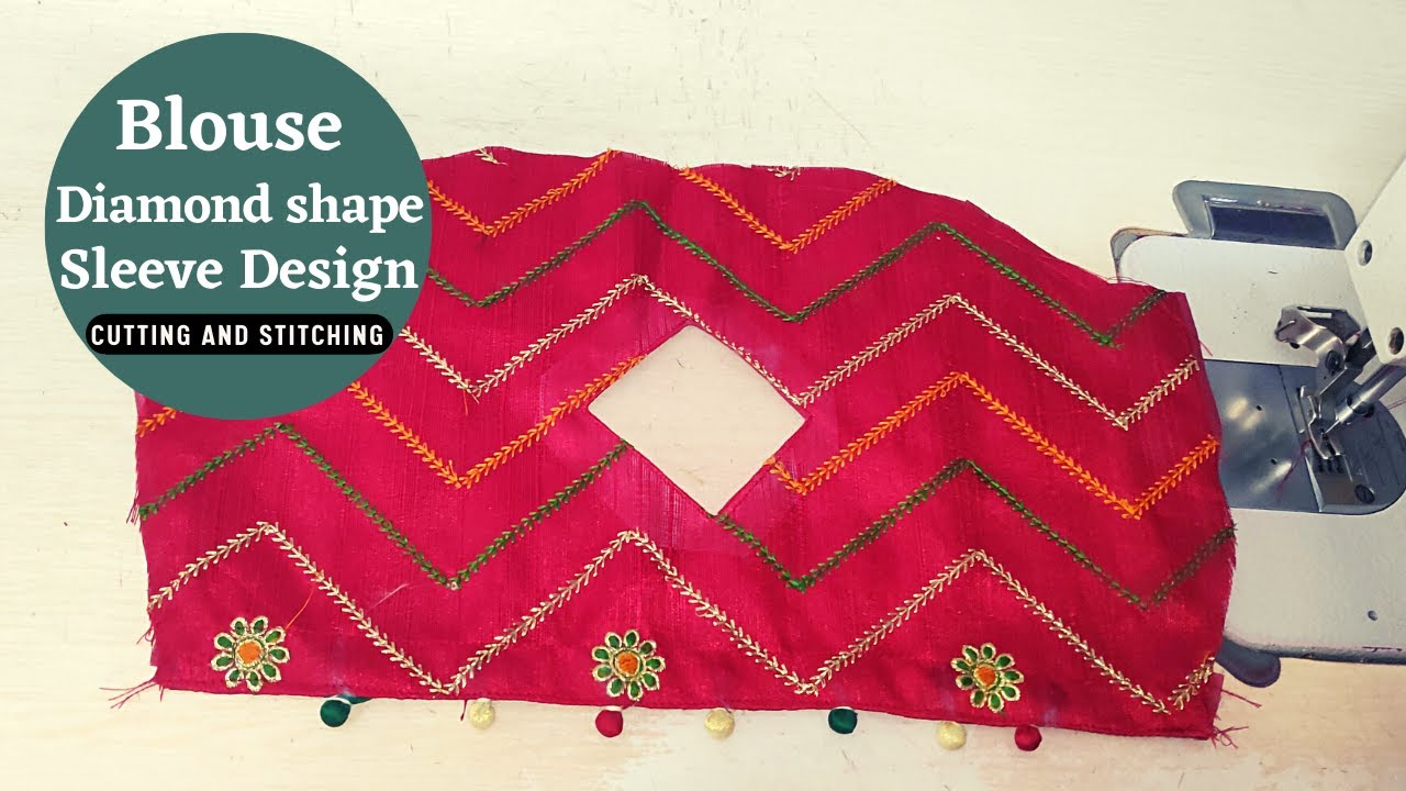 Beautiful and simple Diamond sleeve design cutting and stitching | Blouse sleeve new design |