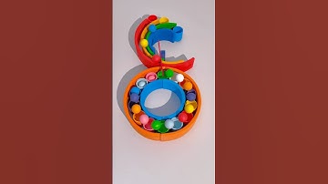 Satisfying Rainbow Color Sorting with Wooden Balls | Domino Effect