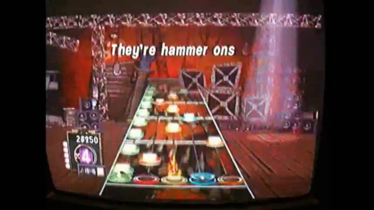 Guitar hero 3 Through the Fire and Flames They're Hammer Ons 100