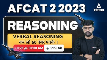 AFCAT 2 2023 Preparation | AFCAT Reasoning Classes 2023 | Verbal Reasoning Tricks