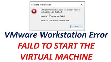 Solved:Failed to start the virtual machine in vmware workstation #techiezero