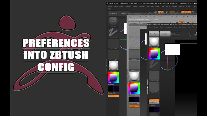 【ZBrush 2022】【memo】preferences：into zbtush｜CONFIG