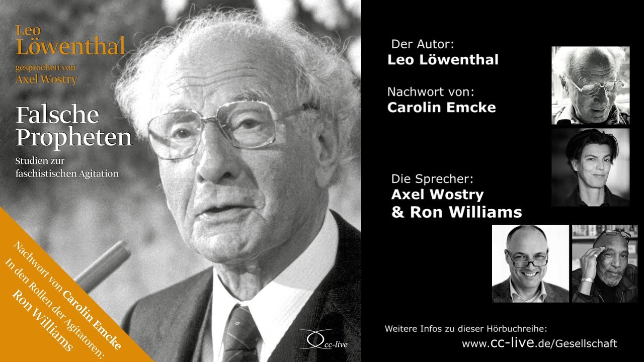 Leo Löwenthal. Falsche Propheten (Hörprobe) YouTube