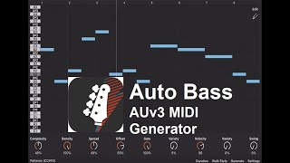 Auto Bass (AUv3 MIDI Generator) by Cem Olcay | Create simple to complex bass lines screenshot 1
