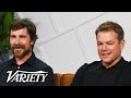 Ford v ferrari stars christian bale  matt damon on shooting intense racing scenes