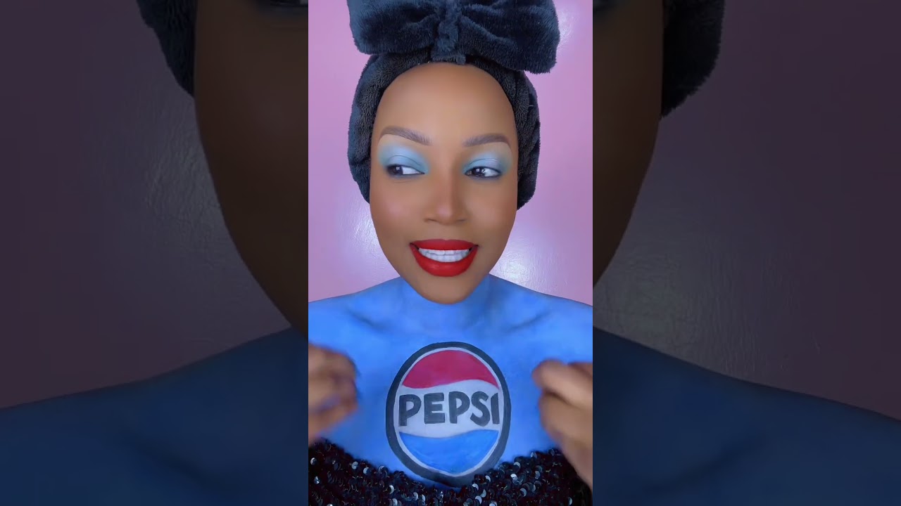 Pepsi LOGO makeup look BTS by Anna Montez
