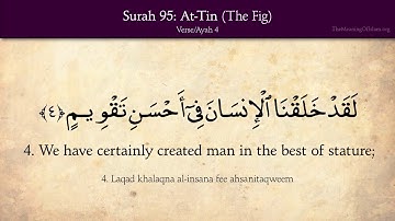 Quran 95 Surah At Tin English translation HD سورة التين مترجمة