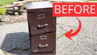 We can't believe what she did with this old file cabinet!