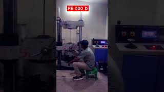 Tensile stress Test of Fe500D bar for a project #labtest #rebar #tensilestress