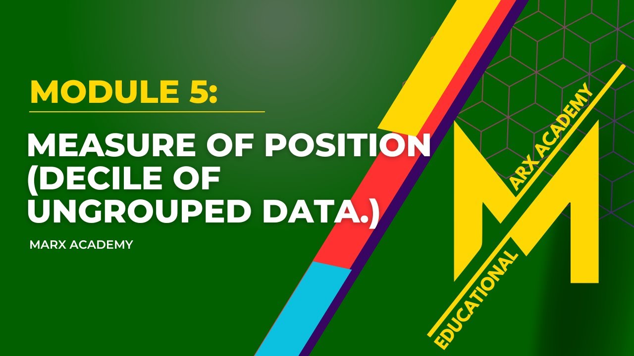 Module 5: Decile of Ungrouped Data - YouTube
