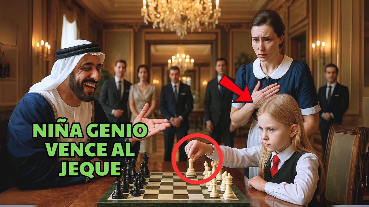 Jeque rico reta a hija de sirvienta al ajedrez — sin saber que era una niña genio.