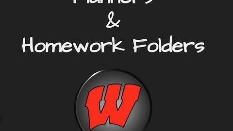 West M.S. Planner & Homework Folder Video