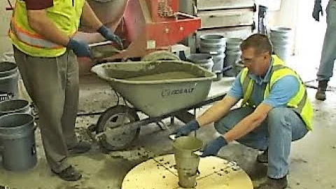Slump Flow Test of Self Consolidating Concrete ASTM C1611