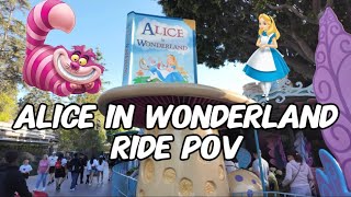 BEST Dark Ride at Disneyland? Alice in Wonderland Front Seat On-Ride 4K POV at Disneyland California