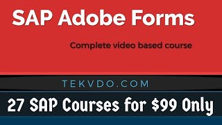 SAP Adobe Forms Training  Complete Video Based Training  Adobe Forms