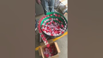 Plastic Cap Feeding in Action#bowlfeeder #automation #vibrationplate