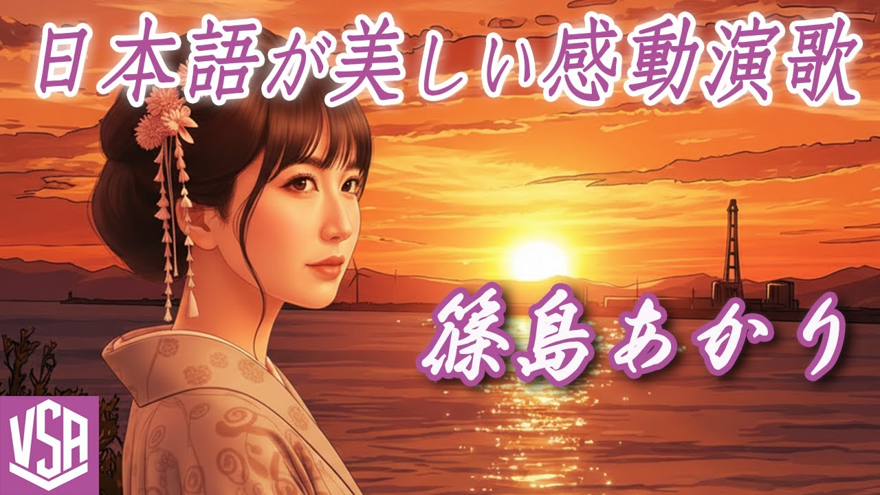 【1月曲】日本古来の文語調が美しく心地よい AI演歌の決定版！『篠島あかり』Shinojima Akari 愛知県の離島が舞台★Vシンガー：松川ゆき江　#演歌　#enka  #japaneseenka