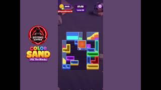 Color Sand: Fill The Blocks Level 86 Gameplay Solution