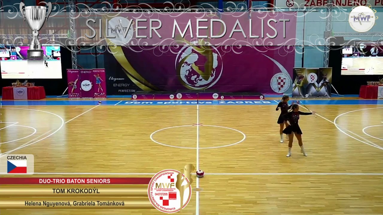 DUO-TRIO BATON SENIORS SILVER MEDALIST: TOM KROKODYL, HELENA NGUYENOVA, GABRIELA TOMANKOVA, CZECHIA