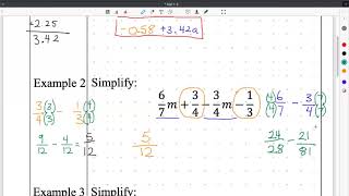 Algebra 1 notes 1-3 Equivalent Expressions (part 1 of 2)