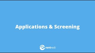 Famous RentRedi Demo: Applications & Screening Profile