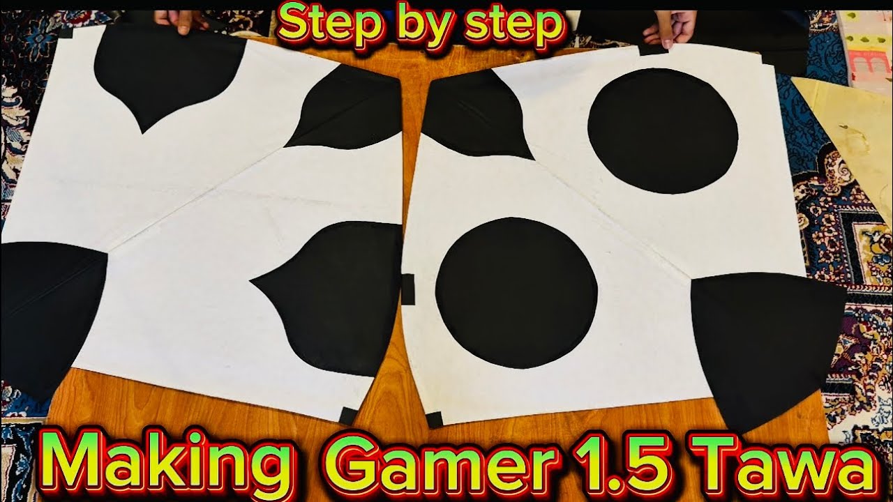 Fancy gamer 1.5 Tawa Kite Making and Designing by Burhan kasi Personal🥵😱😍Heavy Tricks🧐🧐Big Surprise😍