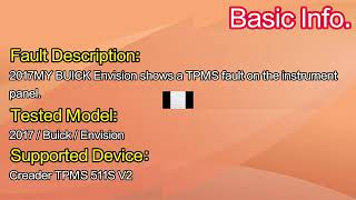 LAUNCH CRT5011 V2: Replace TPMS sensor on 2017 Buick Envision
