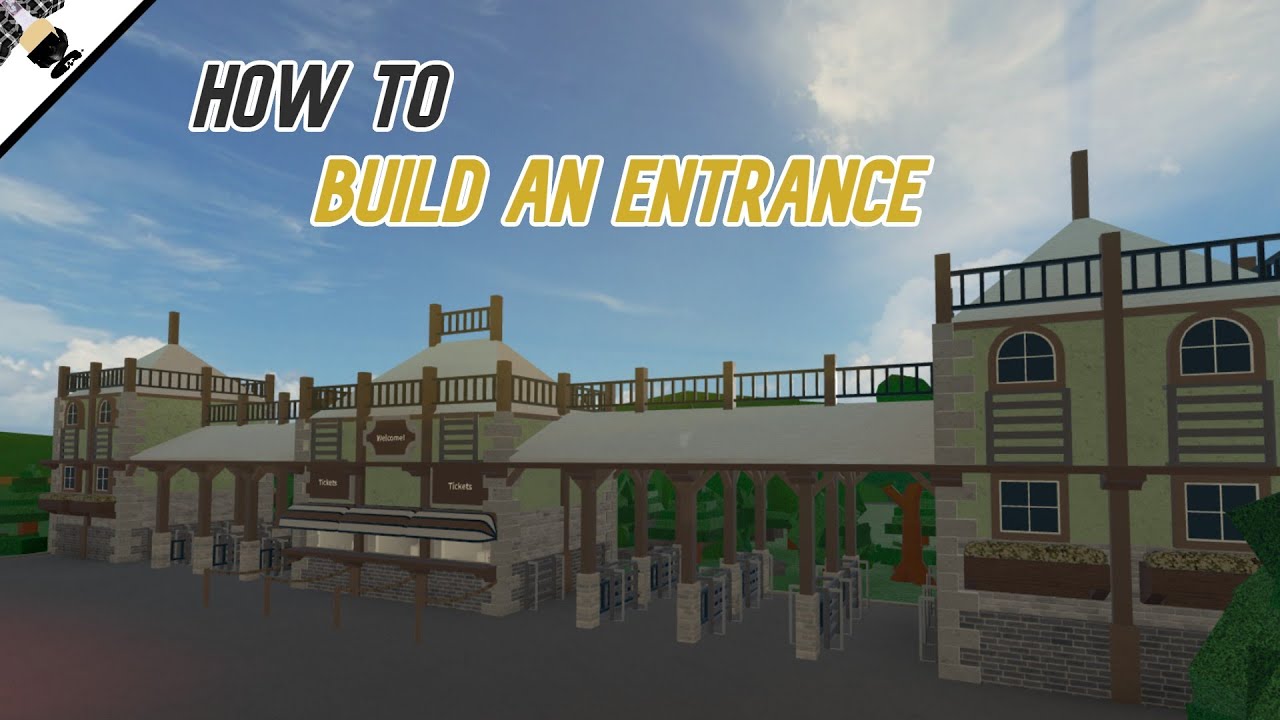 How To Build An Entrance Theme Park Tycoon 2 No Gamepass Youtube - roblox theme park tycoon 2 entrance ideas