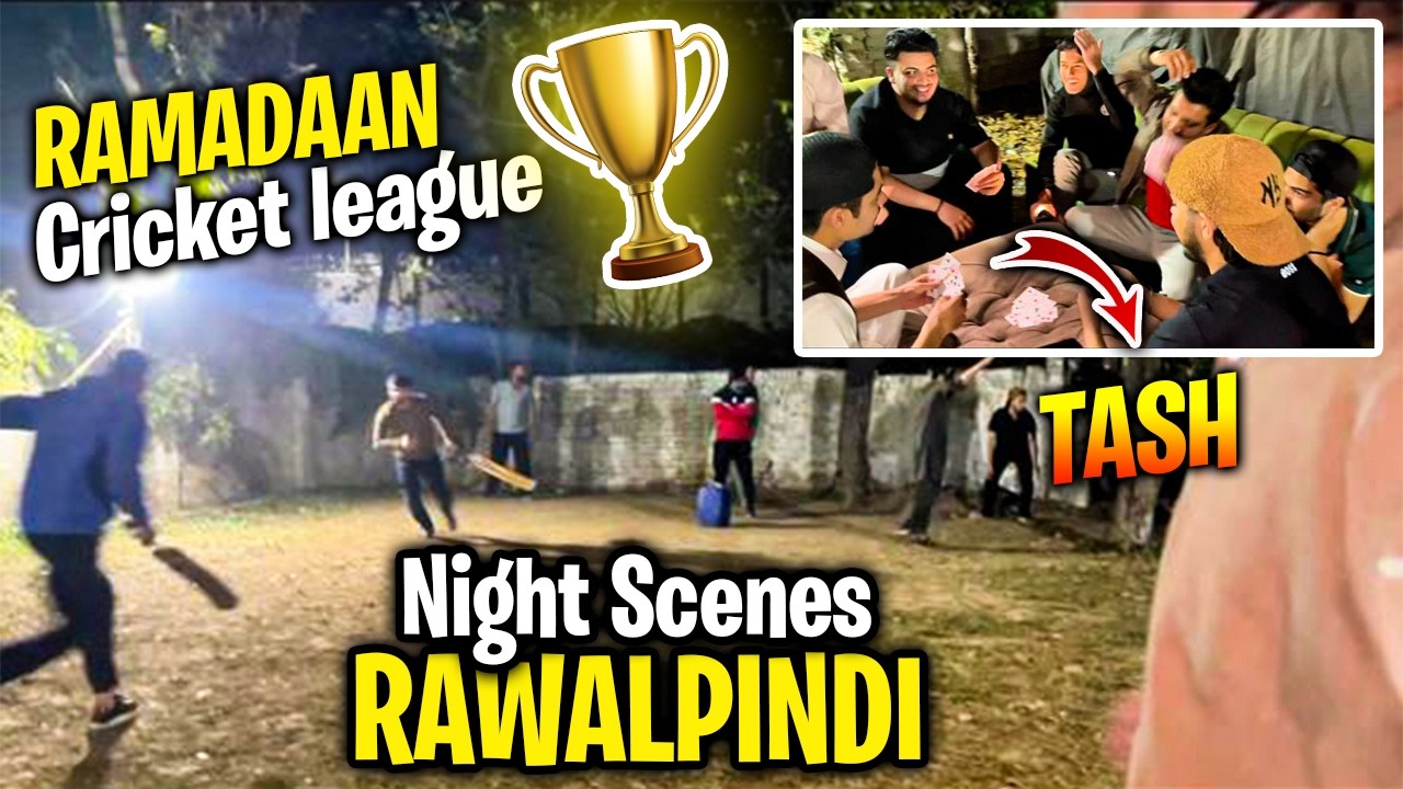 Ramadan Street Cricket | Night Cricket Scene In Rawalpindi