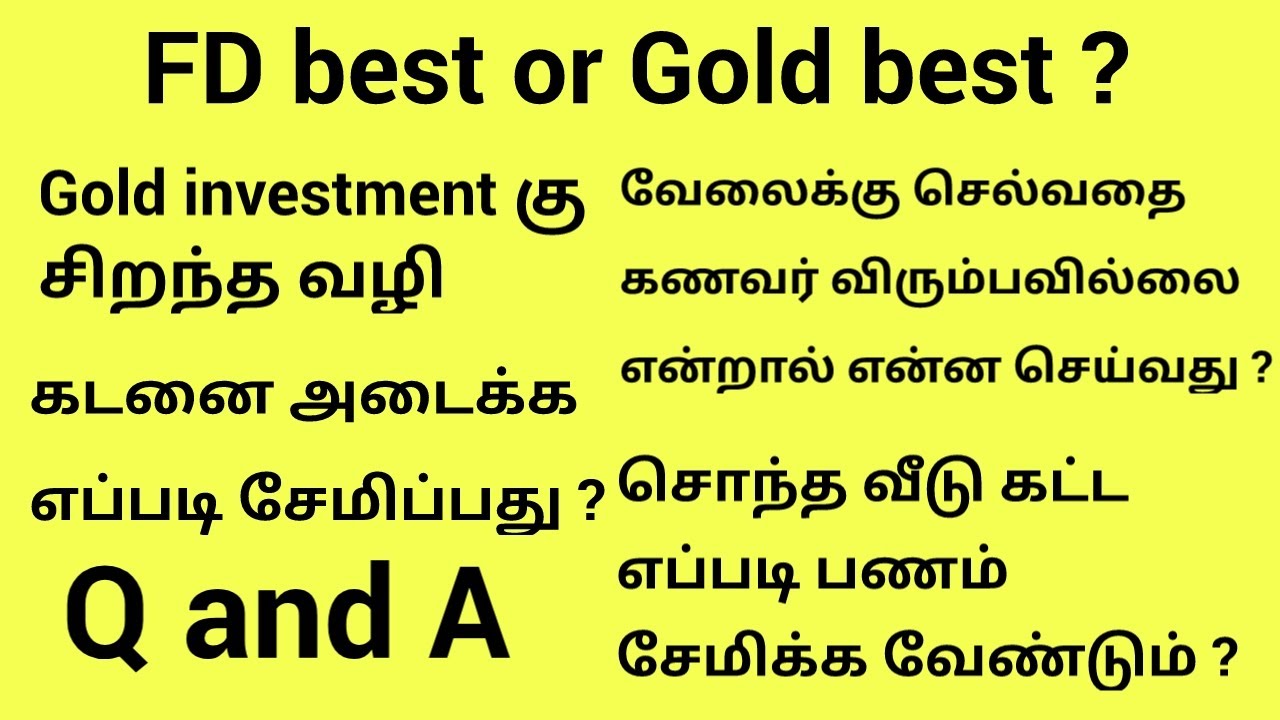 Q and A Gold or FD How to save money for debt clearance and dream