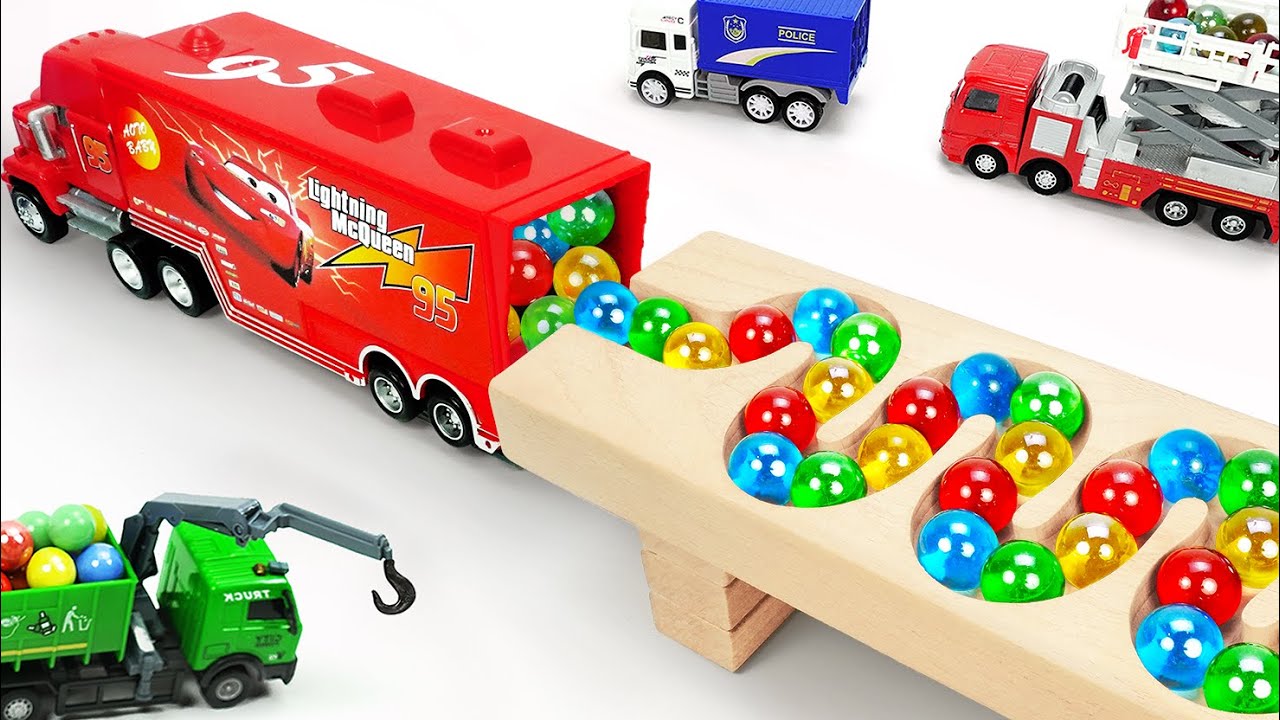 Marble Run Race ☆ HABA Slope, Dump Truck & Garbage Trucks & Ambulance & vehicles Full Compilation#3