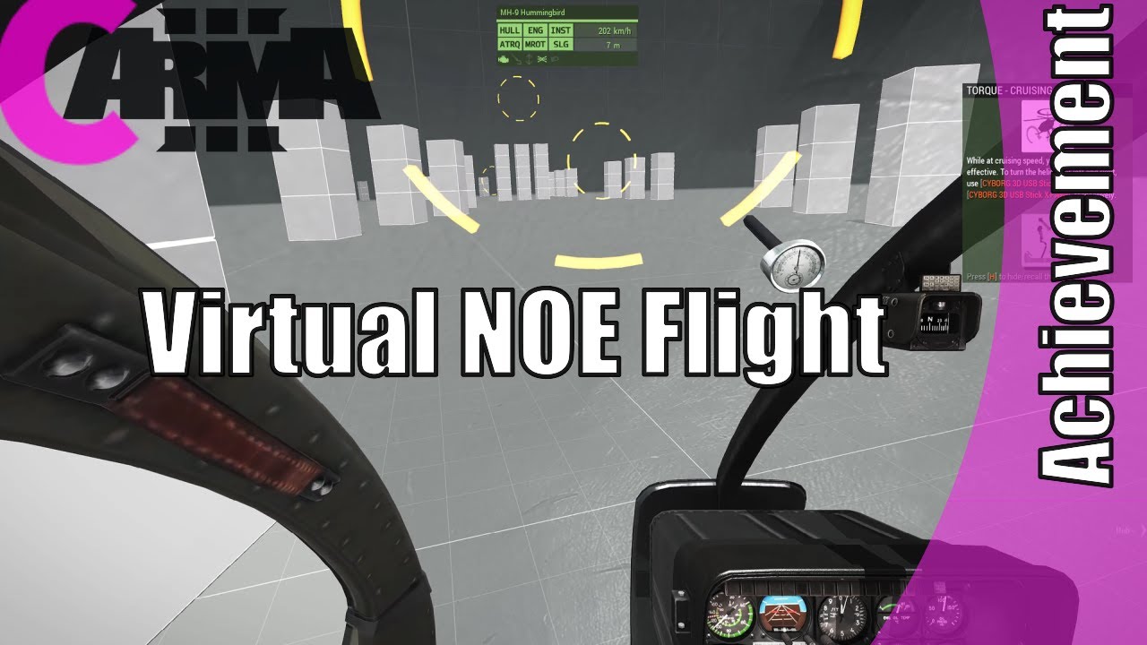 CArmA 3 Achievement: Virtual NOE Flight in 36 Seconds [1440p]