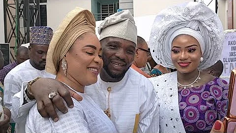 SEE MOMENT YOMI FABIYI AND HIS WIFE STORM THEIR SON'S NAMING CEREMONY LOOKING GORGEOUS