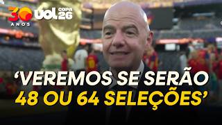 INFANTINO DEIXA EM ABERTO COPA DE 2030 COM 64 SELEÇÕES, NOVO IMPEDIMENTO E PAUSAS PARA HIDRATAÇÃO