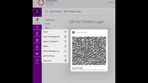 QR for Mobile Login for Canvas