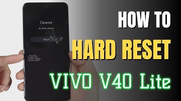 How to Hard Reset Vivo V40 Lite
