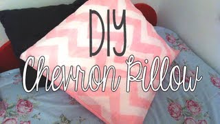 DIY; No-sew Chevron Pillow Case