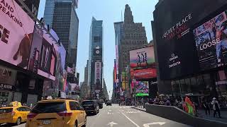 TIMES SQUARE TO BROOKLYN BRIDGE -- NEW YORK 🇺🇸  4K DRIVE