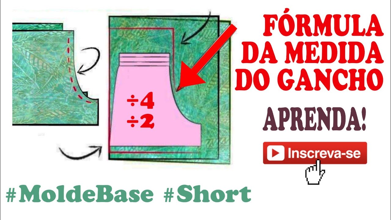 Calculando o gancho do short ou calça - técnica das 3 medidas - Aprenda o cálculo!