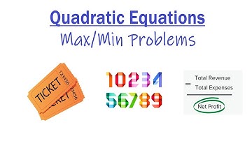 Maximum & Minimum Word Problems (MPM2D)