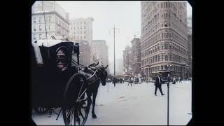 4k, 60 fps A Trip Through New York City in 1911 - (music doriano zurlo)